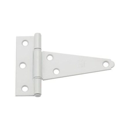 4 in. Heavy Duty T Hinge Steel44; White - Pack of 2